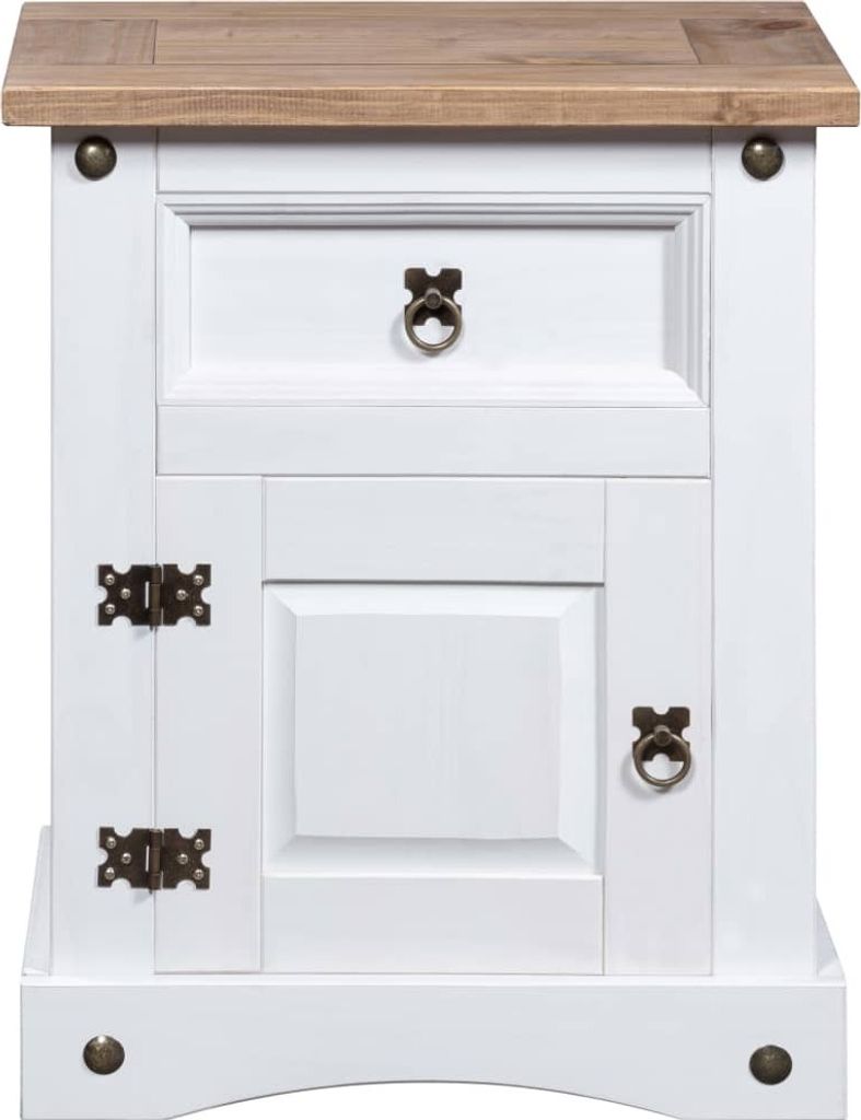 VidaXL 282618, Biały, Brązowy, Drewno sosnowe, 530 mm, 390 Zdjęcie produktu 