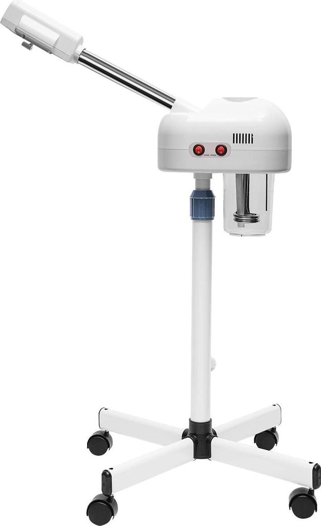 Hydrotherapie Pflegegerät - Elektrischer Gesichtsbedampfer/Dampfinhalator - 750 W - 600 ml Tank - Höhenverstellbar 112–132 cm - CE - Elfenbein