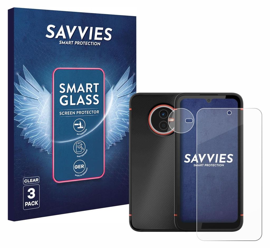 A product shot of a screen protector packaging and the product itself.