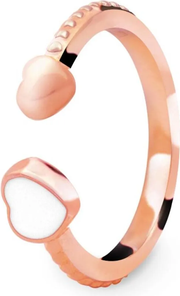 Bague ajustable cœurs bronze AGG472-RG : finis les doigts serrés