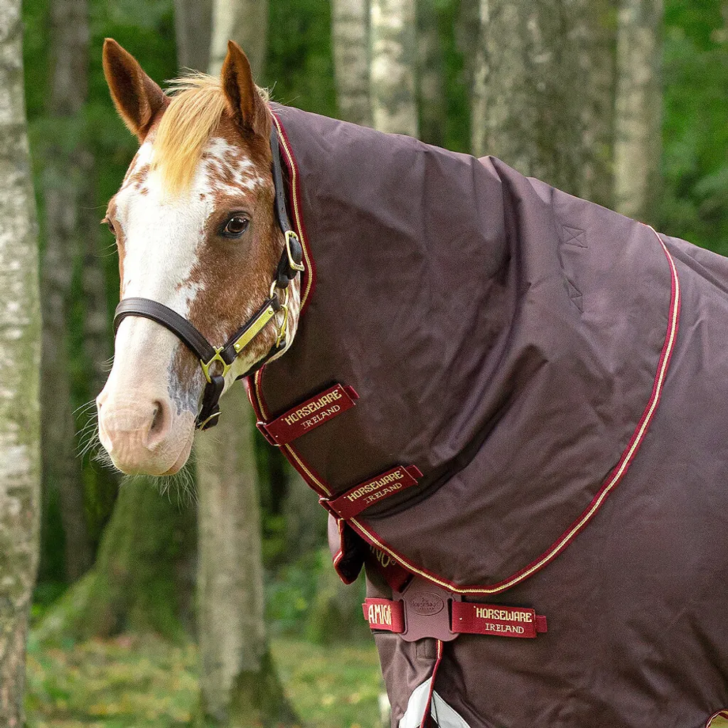Cappuccio Horseware Amigo Bravo 12 150g - Offerta Marrone Rosso