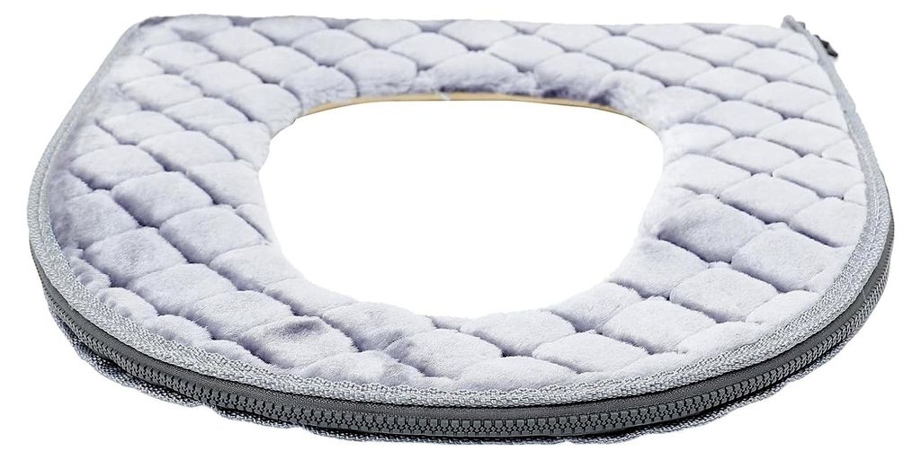 Verdickte Universelle Toilettensitzauflage mit Reißverschluss aus Weichem Polyester für das Badezimmer und Senioren, Waschbar und Hygienisch, Gan...