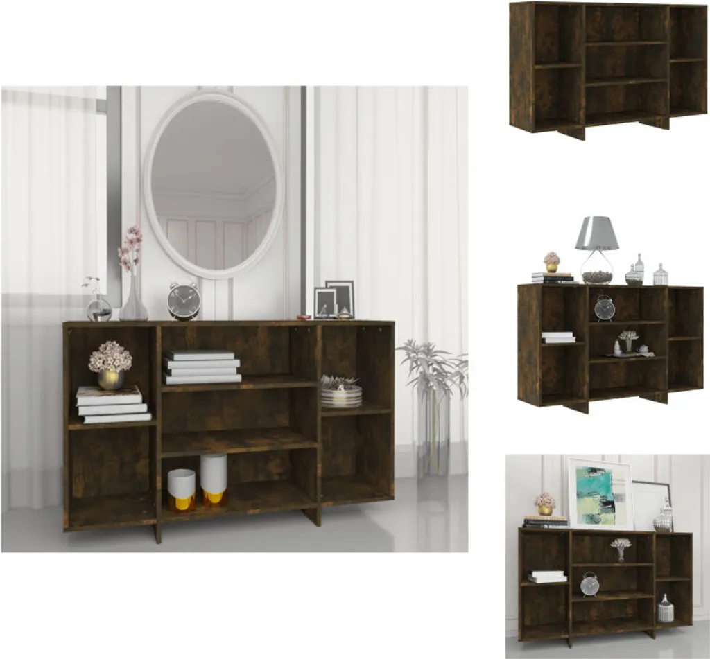 vidaXL Credenza Rovere Fumé 120x30x75 cm - Mobile Multiuso Design Moderno