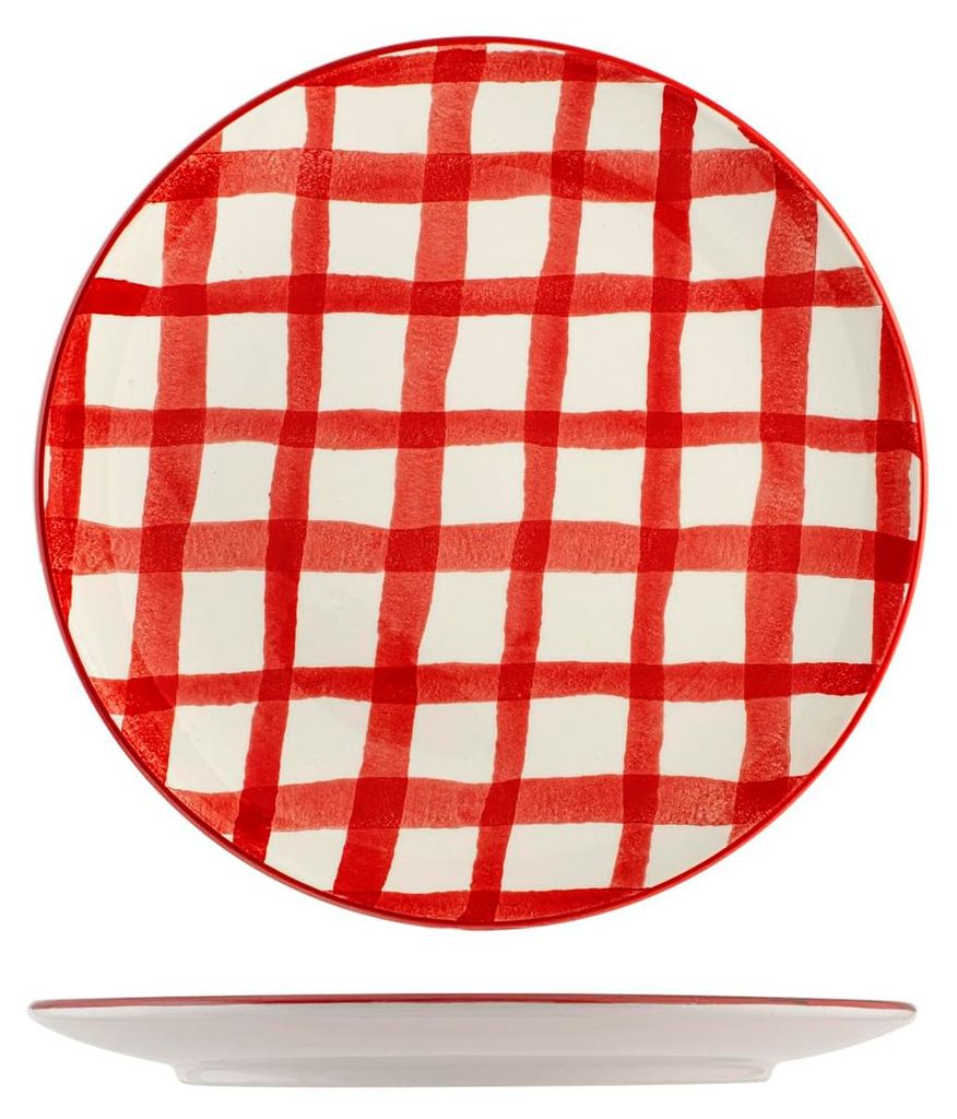 H&h 6er Set Weihnachtskaro Speiseteller 26 cm