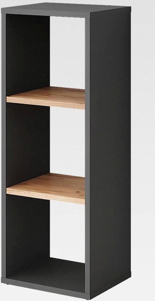 Standregal Orlando, Stauraumregal, Anthrazit/Goldkraft Eiche, 30 x 80.1 cm