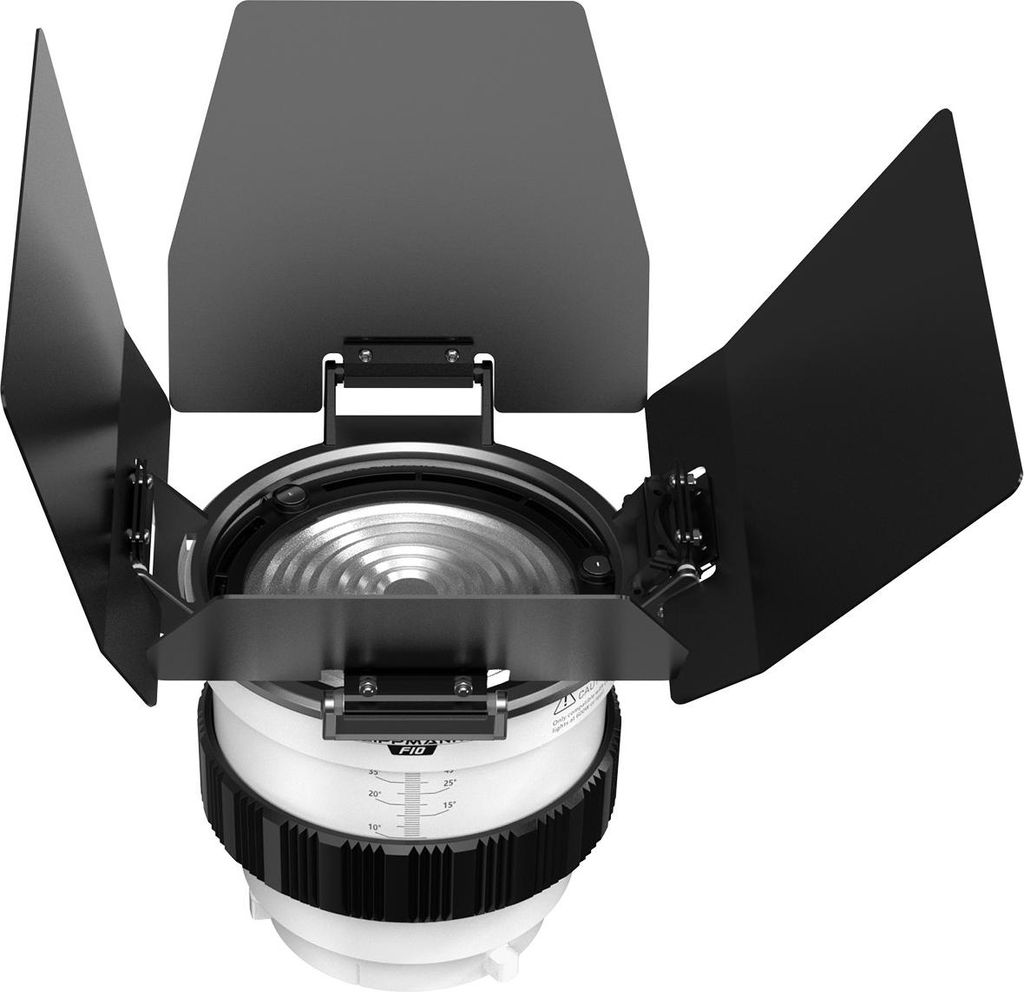 Fresnel-Linse für Bowens-Montierung, 10°–45°, optische Fokussierung, 10-fach heller, mit abnehmbarem 4-flügeligem Scheunentor-Studio-Werkzeug...