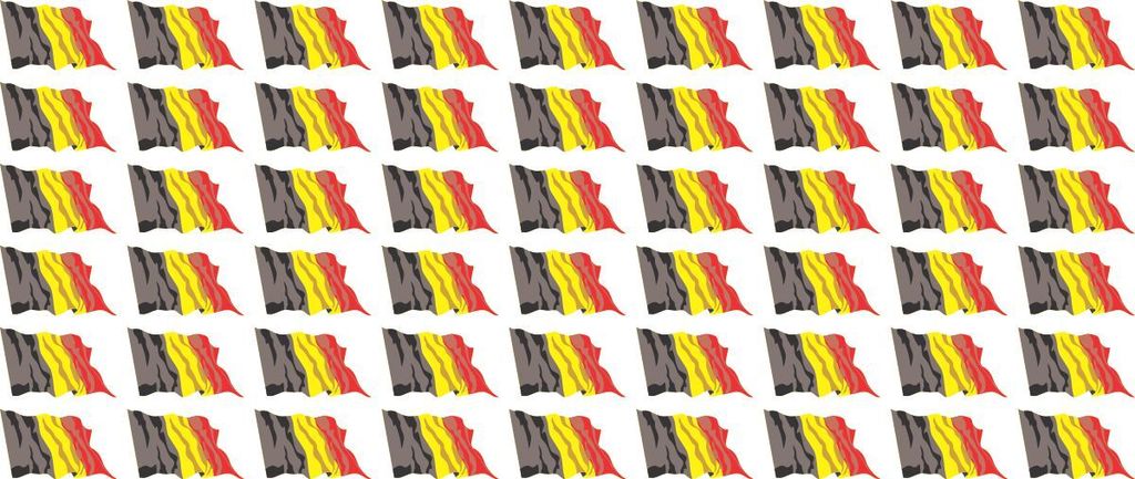Mini Fahnen / Flaggen Set wehend - Pack wehend - 20x12mm - selbstklebender Aufkleber - Belgien - Sticker fürs Büro, Schule und zu Hause - 54 Stück