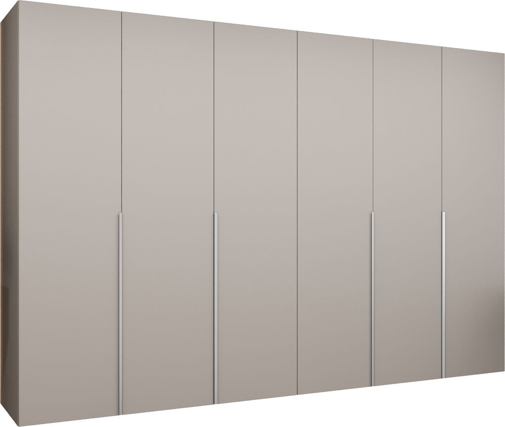 MEBLE KRYSPOL, Kleiderschrank, Schrank 300x202x52, Kaschmir, Griff Kaschmir