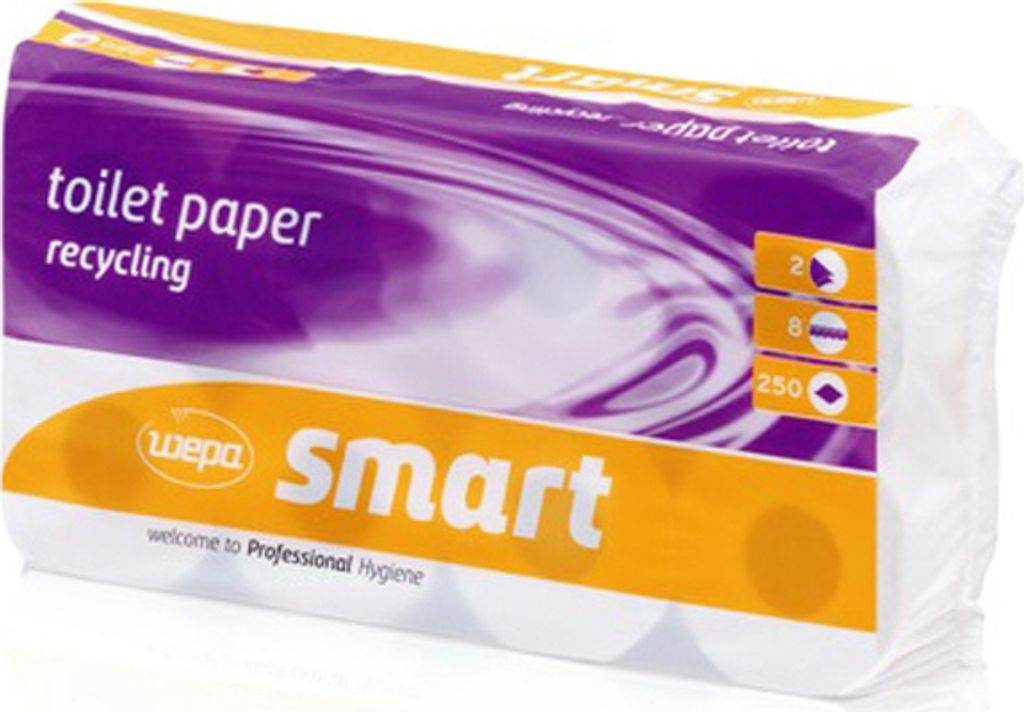 wepa Toilettenpapier Smart 2-lagig weiß 8 Rollen á 250 Blatt