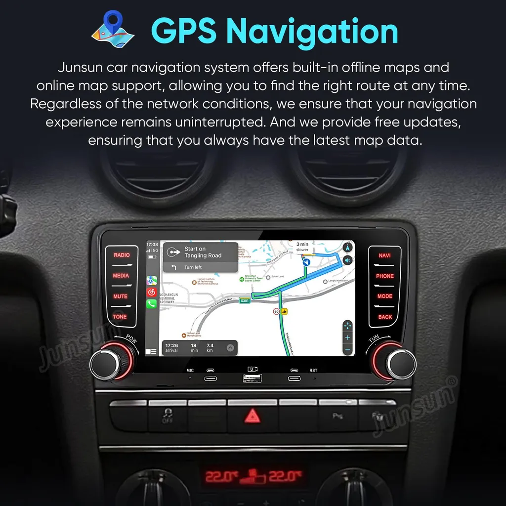 Autoradio Audi A3 S3 RS3 8P 2003-2013 | Android 13 CarPlay 1+32G - 5