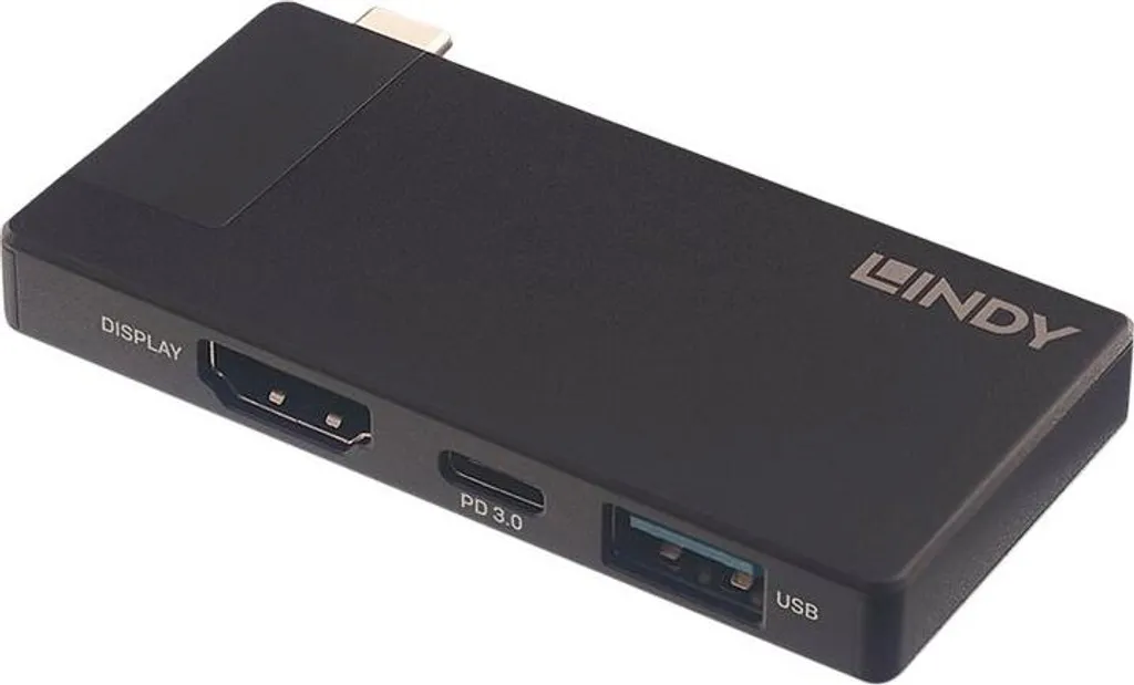 Mini docking station USB C 4K LINDY avec charge d'alimentation - 4