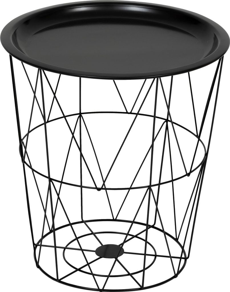 Beistelltisch "kumi" schwarz 40x37x37cm - Atmosphera créateur d'intérieur