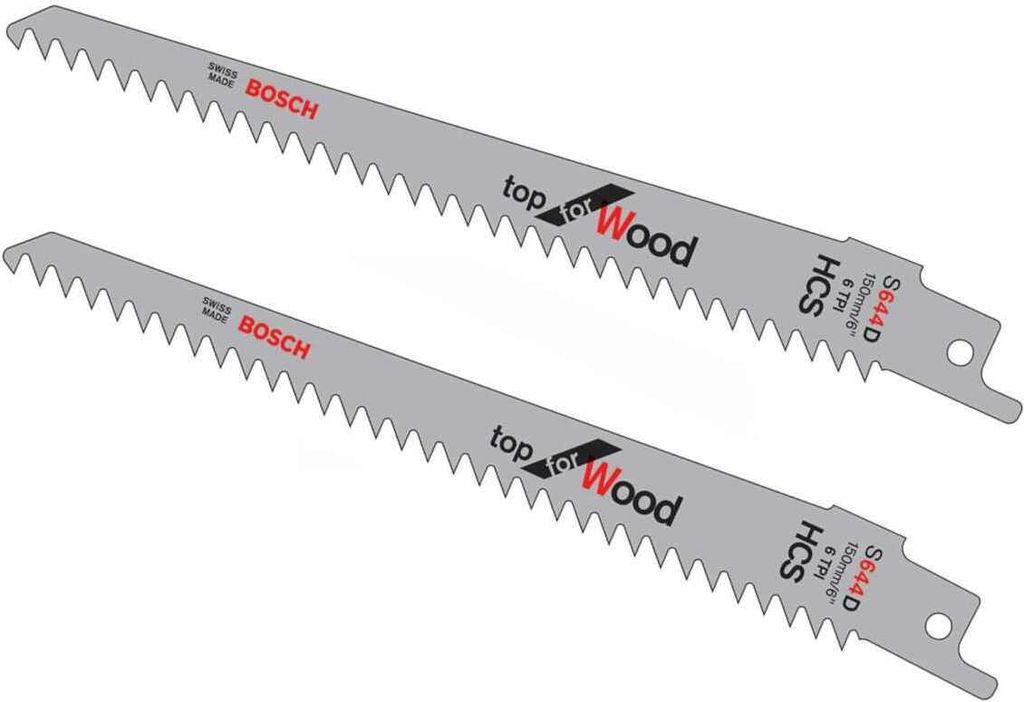Bosch 2 x Säbelsägeblatt S 644 D HCS Top for Wood zum Sägen in Holz