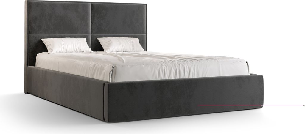 Roe Furniture | Boxspringbett - APOLLO - 160x200 cm - Grau - mit Bettgestell und Bettkasten - Tagesbett - Polsterbetten - Bett Schlafzimmer