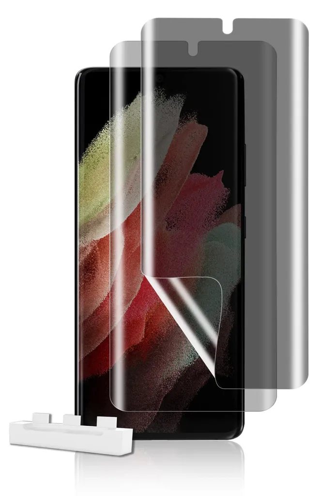 Film protection écran Samsung S21 Ultra 5G en TPU avec pose facile x2
