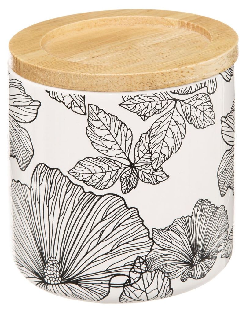 Wattepad-Spender BLACKFLORA, Keramik Produktbild 