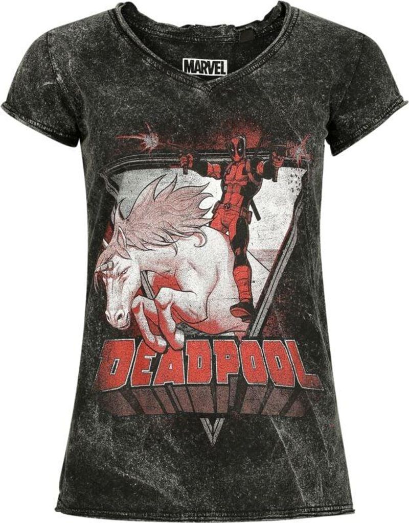 Deadpool T-Shirt Damen Deadpool - Unicorn dunkelgrau L