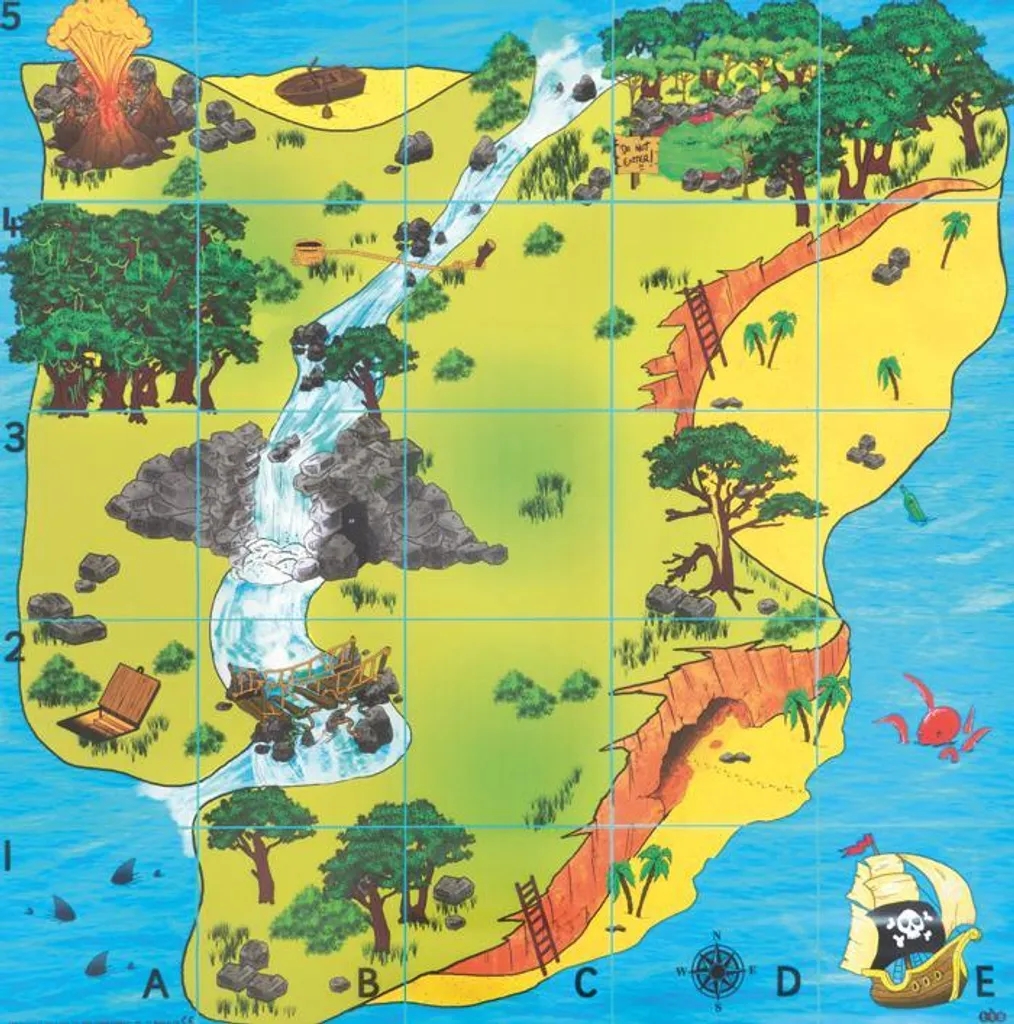 Tapis Île au Trésor Blue-Bot avec Quadrillage 15x15cm Haute Qualité