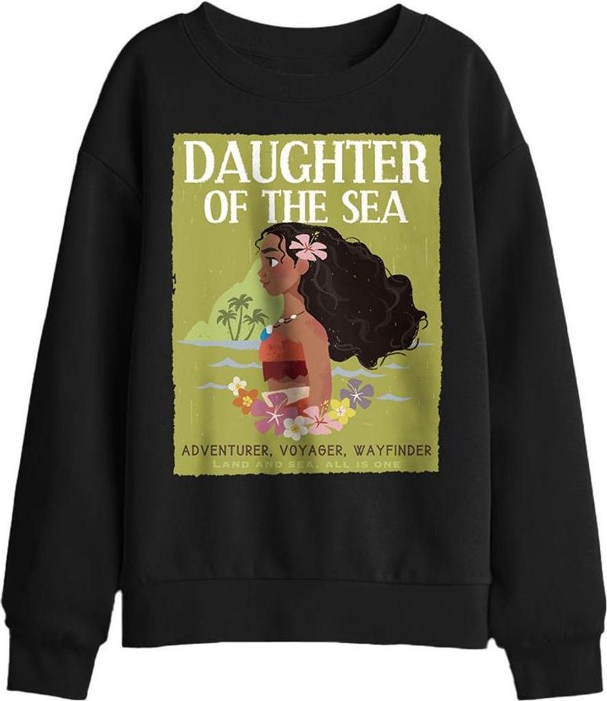 Moana - "Daughter Of The Sea" Sweatshirt für Kinder TV29377 (116) (Schwarz)