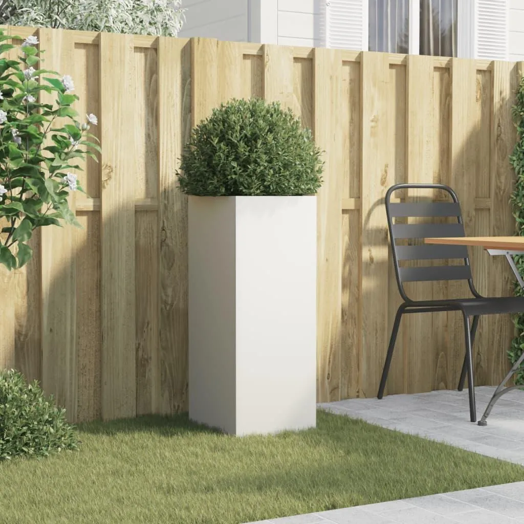 Bac à fleurs vertical blanc en acier 75 cm pour optimiser l'espace - 3