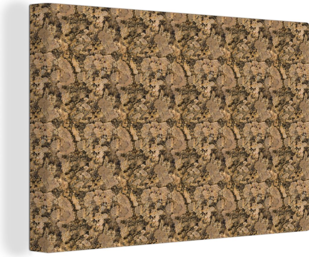 OneMillionCanvasses - Leinwandbilder - 140x90 cm, Muster - Struktur - Granit, Wandbilder Kunstdruck Wanddekoration - Foto auf Leinwand - Gemälde...