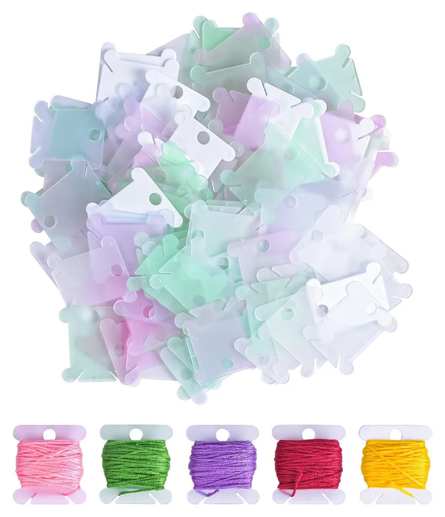 Rangement pour fils à broder et point de croix : 120 bobines réutilisables