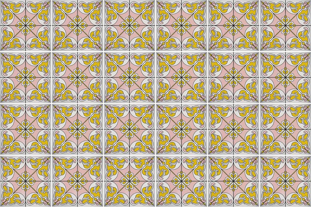 Fliesenaufkleber 20 x 20 cm – 24 Stück – Selbstklebend – Wasserfest – Pflegeleicht – Hitzebeständig – Für Küche & Bad – Pastellfa...