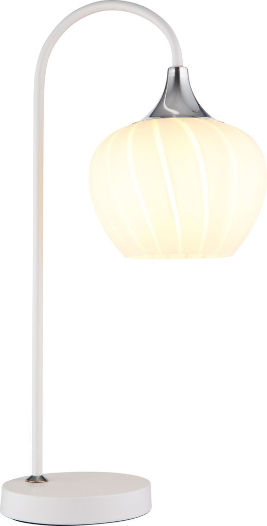 Globo Lighting|Tischleuchte Metall weiß matt, 1x E27