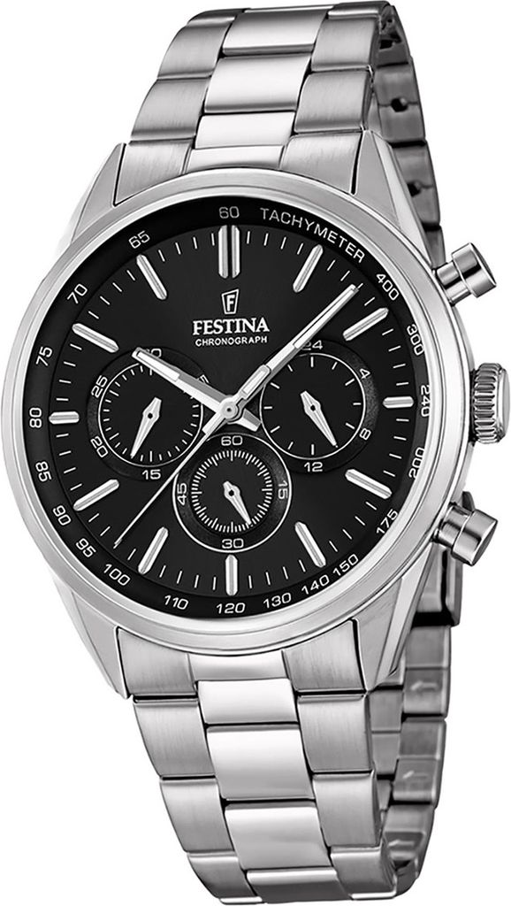 Festina Edelstahl Herren Uhr F16820/4 Quarz Armbanduhr silber Sport D2UF16820/4