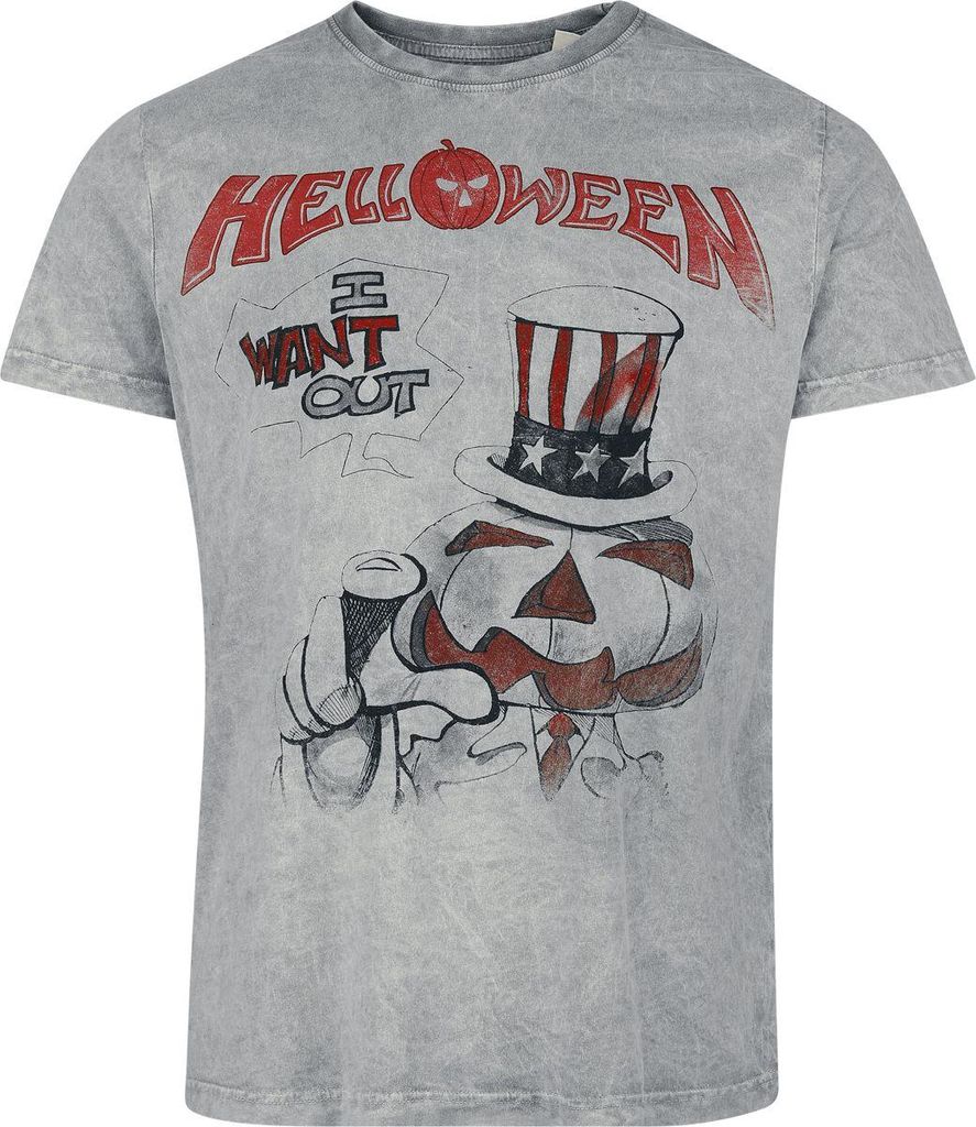 Helloween T-Shirt Herren I Want Out grau Band-Merch, Bands Produktbild 