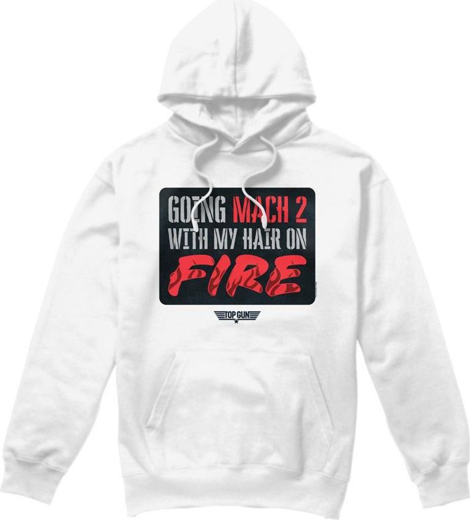 Top Gun - "Mach 2 Hair On Fire" Kapuzenpullover für Herren TV8970 (XXL) (Weiß)