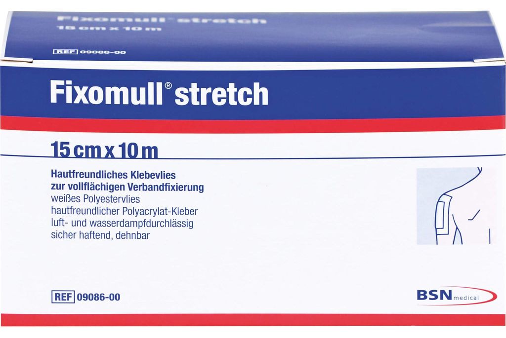 Fixomull stretch 10 m x 15 cm hautfreundliches Klebevlies, Produktbild 