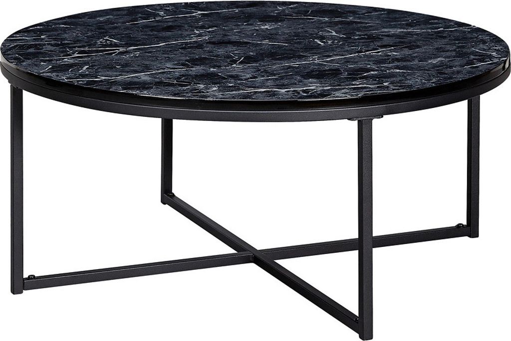 Couchtisch mit Marmor Optik Schwarz B/H/T ca. 80/36/80cm