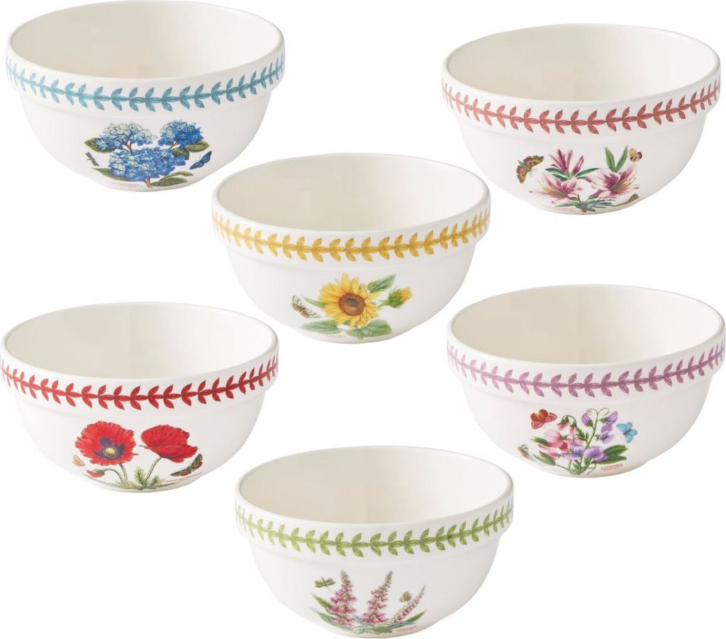 Portmeirion Keramik Schalen 6er Set Botanic Garden Meadow Wiesenblumen