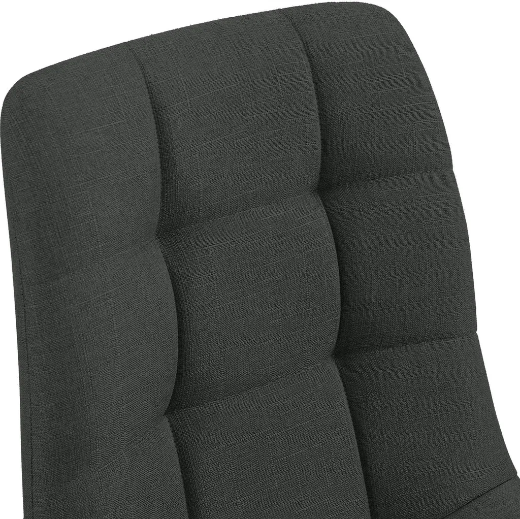 Chaise capitonnée grise Tilde pour table de salle à manger et confort - 7