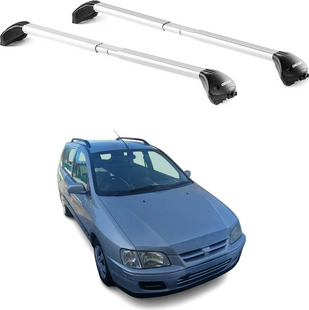 Dachträger für Mitsubishi Space Star mk1 2002-2005 FL 5 tür 100kg Alu ABE Silber