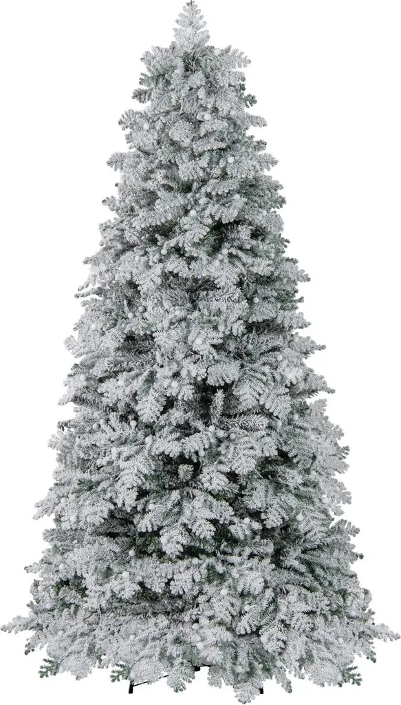 Grand sapin de Noël synthétique lumineux 210cm aspect sapin enneigé