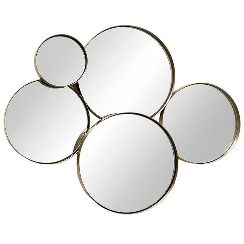 Miroir mural design 5 cercles entrelacés 58 cm pour salon et chambre