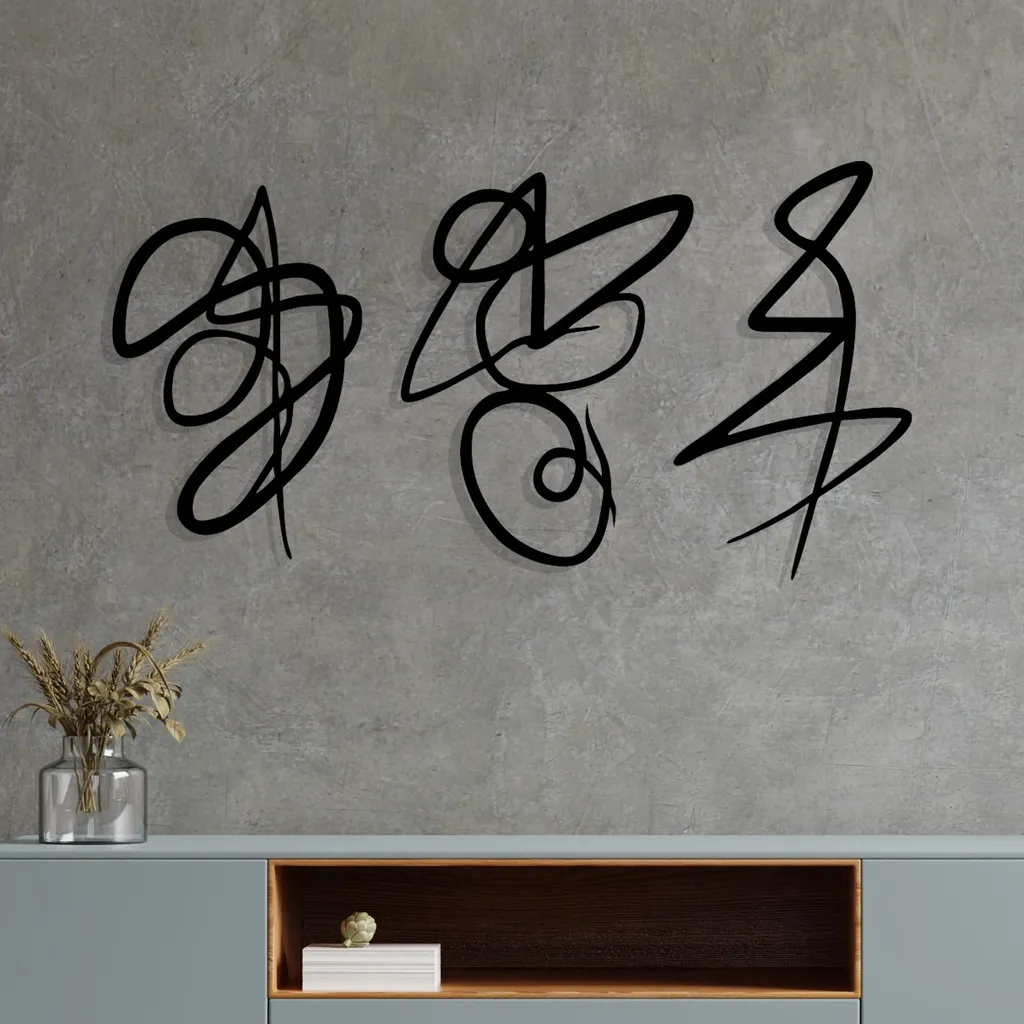 Habillage Mural Design Métal Noir Tramonto - Idéal Salon et Chambre