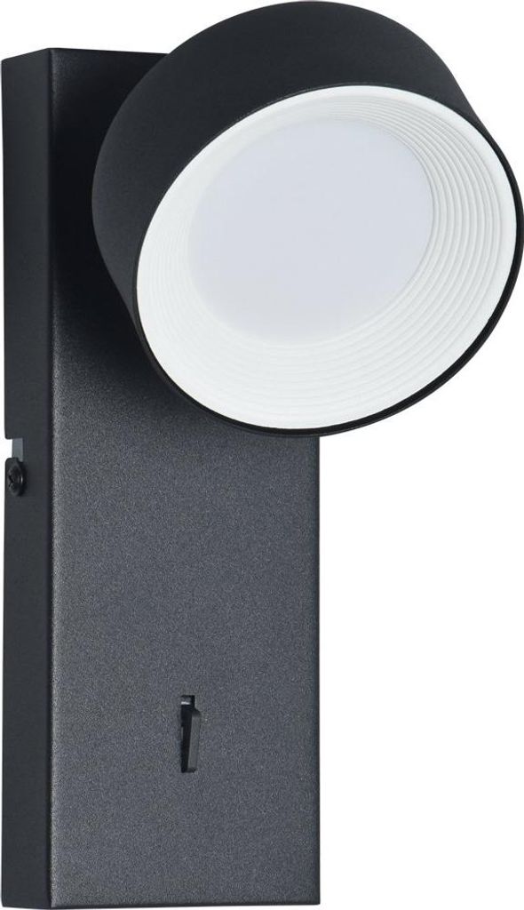 Italux LED Wandleuchte FONTEN Schwarz Aluminium