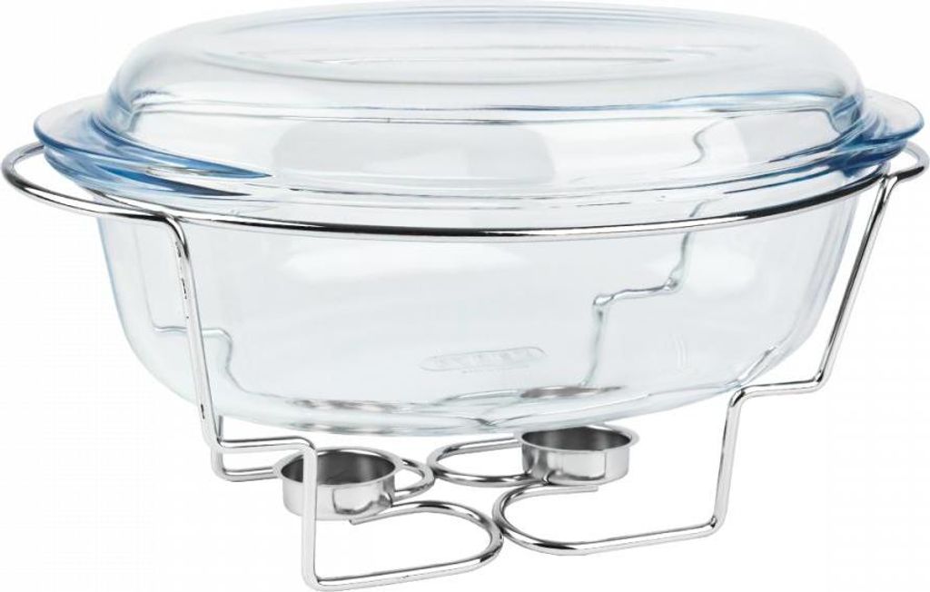 TOPFANN ovale hitzebeständige Schale 4l silber Produktbild 