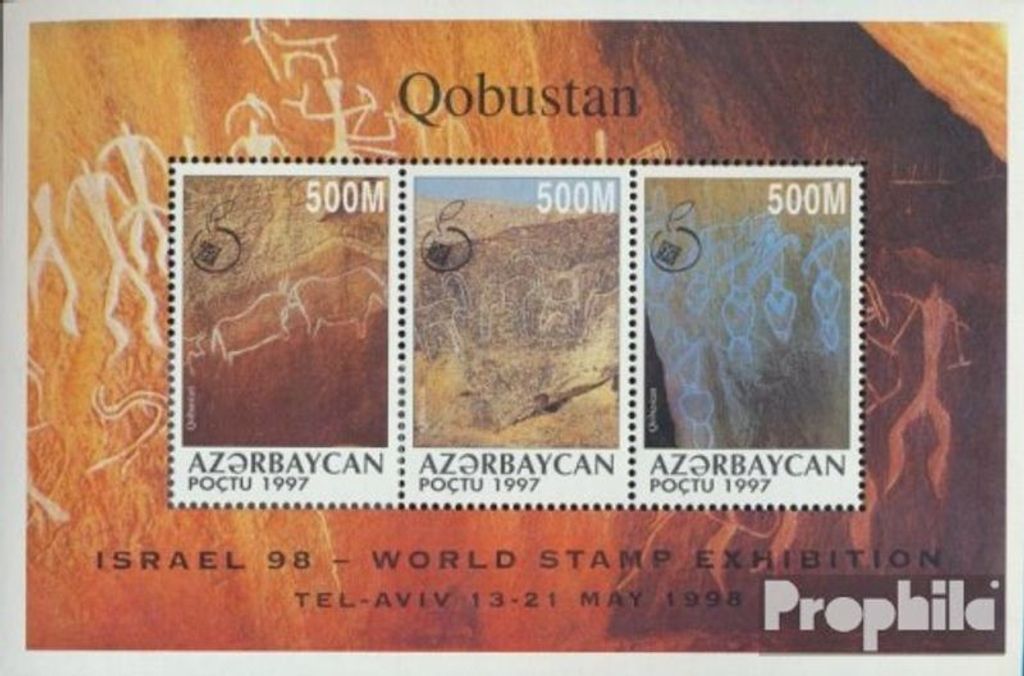 Briefmarken Aserbaidschan 1998 Mi 420-422 Kleinbogen (kompl.Ausg.) postfrisch Aufdruckausgabe