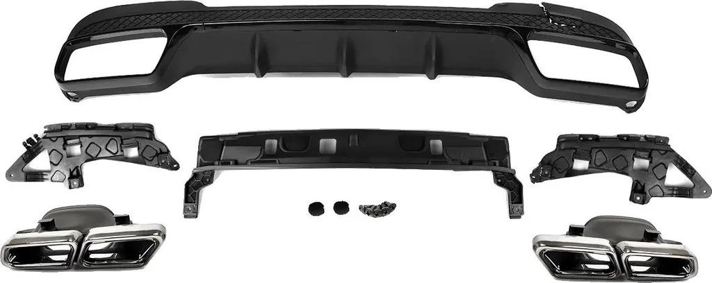 Diffuseur Arrière Look Sport avec Sorties Échappement pour Auto