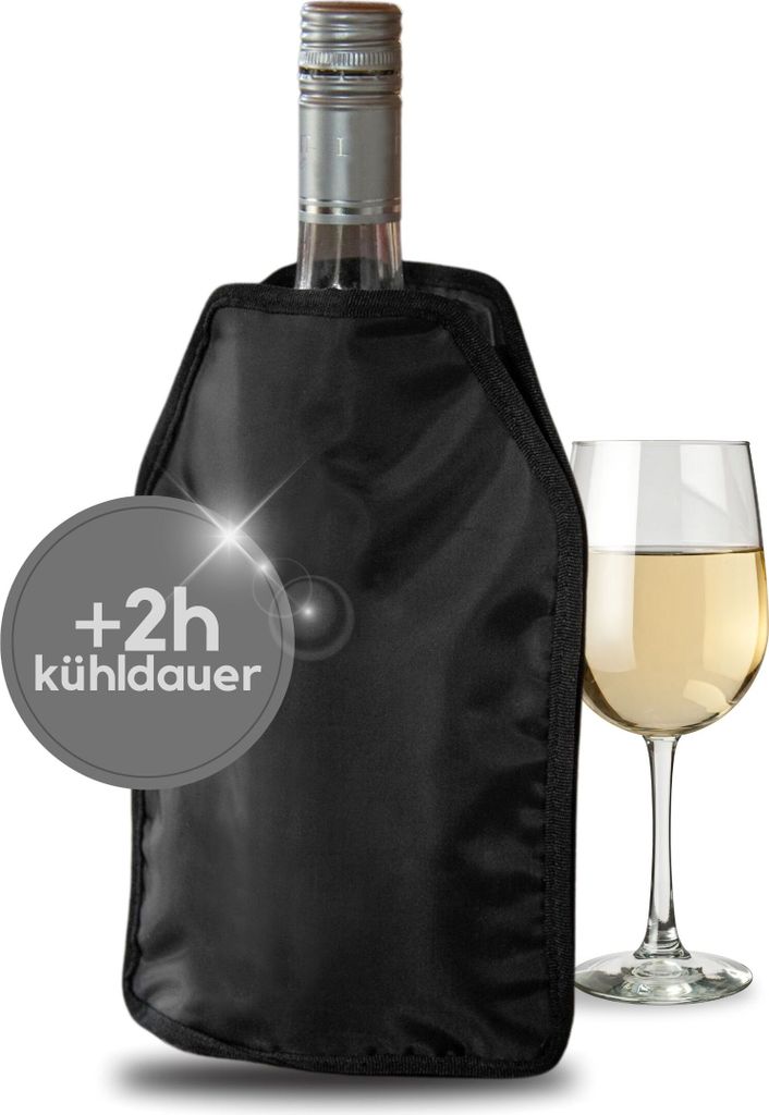 Vielseitige Kühlmanschette 'Style' – Weinkühler, Bierkühler oder Sektkühler hält Getränke stundenlang kühl - Flaschenkühler für unterweg...