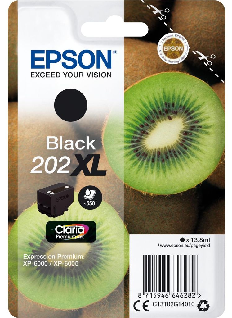 Epson 202XL - 13.8 ml - noir - original - sous blister - Image du produit 