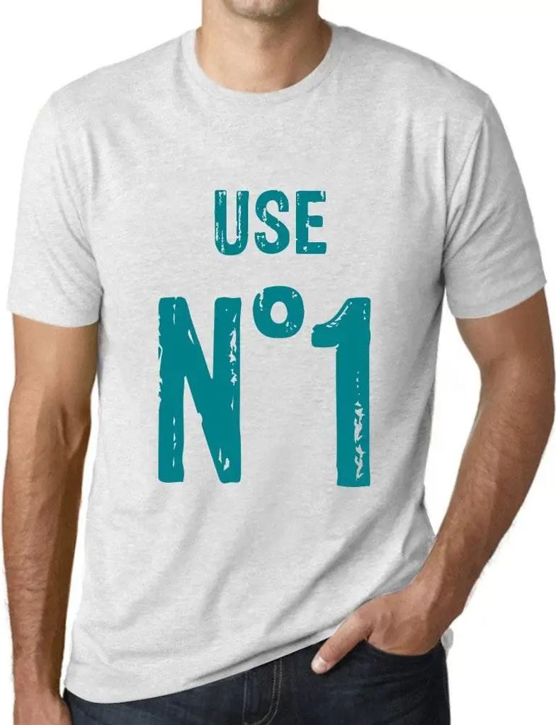 Herren Grafik T-Shirt Verwenden Sie Nr 1 – Use No 1 – Öko-Verantwortlich Vintage Jahrgang Kurzarm Lustige Druck Geburtstag Geschenk Mann