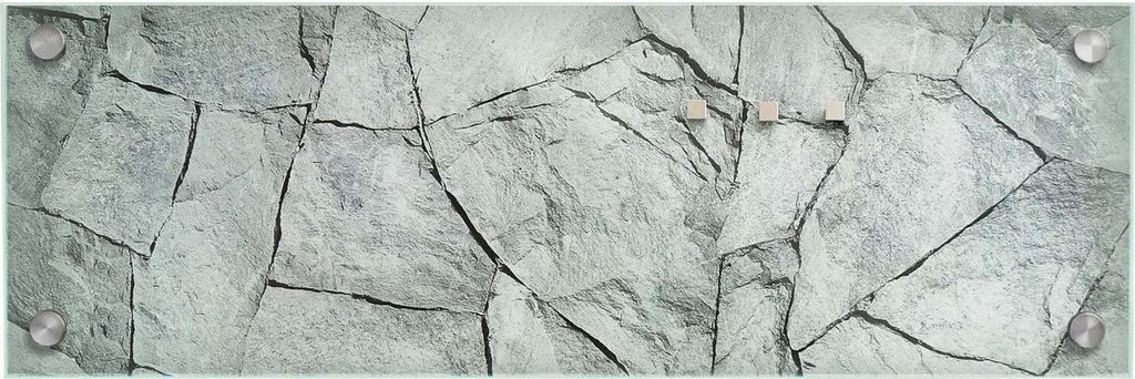 Design-Glas-Memoboard Rock 20x60 cm