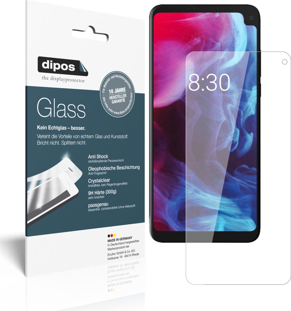 2x Schutzfolie für Archos Oxygen 68XL - Anti-Shock 9H Folie dipos Glass Kunststoffglas