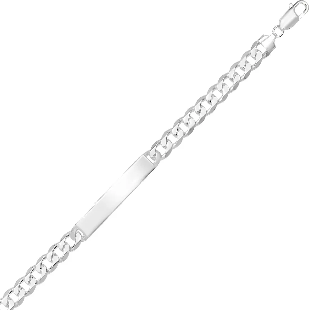 Gourmette identité Homme Argent fin 925 TRS24803 de 22cm x 8mm
