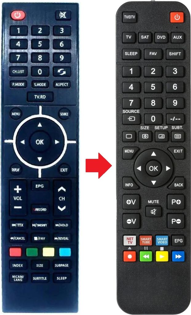 Fernbedienung passend für BUSH LE-22GY1420R | LE-22GY14R-DVD | LE22GY1420R